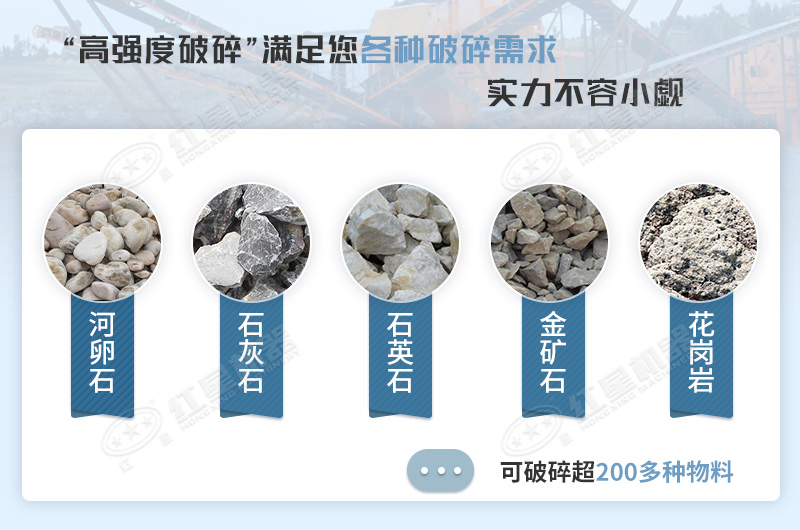 砂石行业能用于机制沙加工的石料种类超200种
